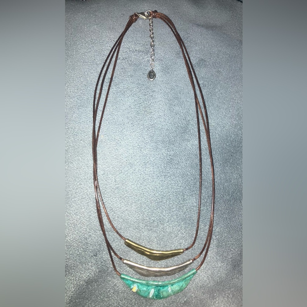Silpada Elegant Multi-Layered Necklace with Turquoise Accents